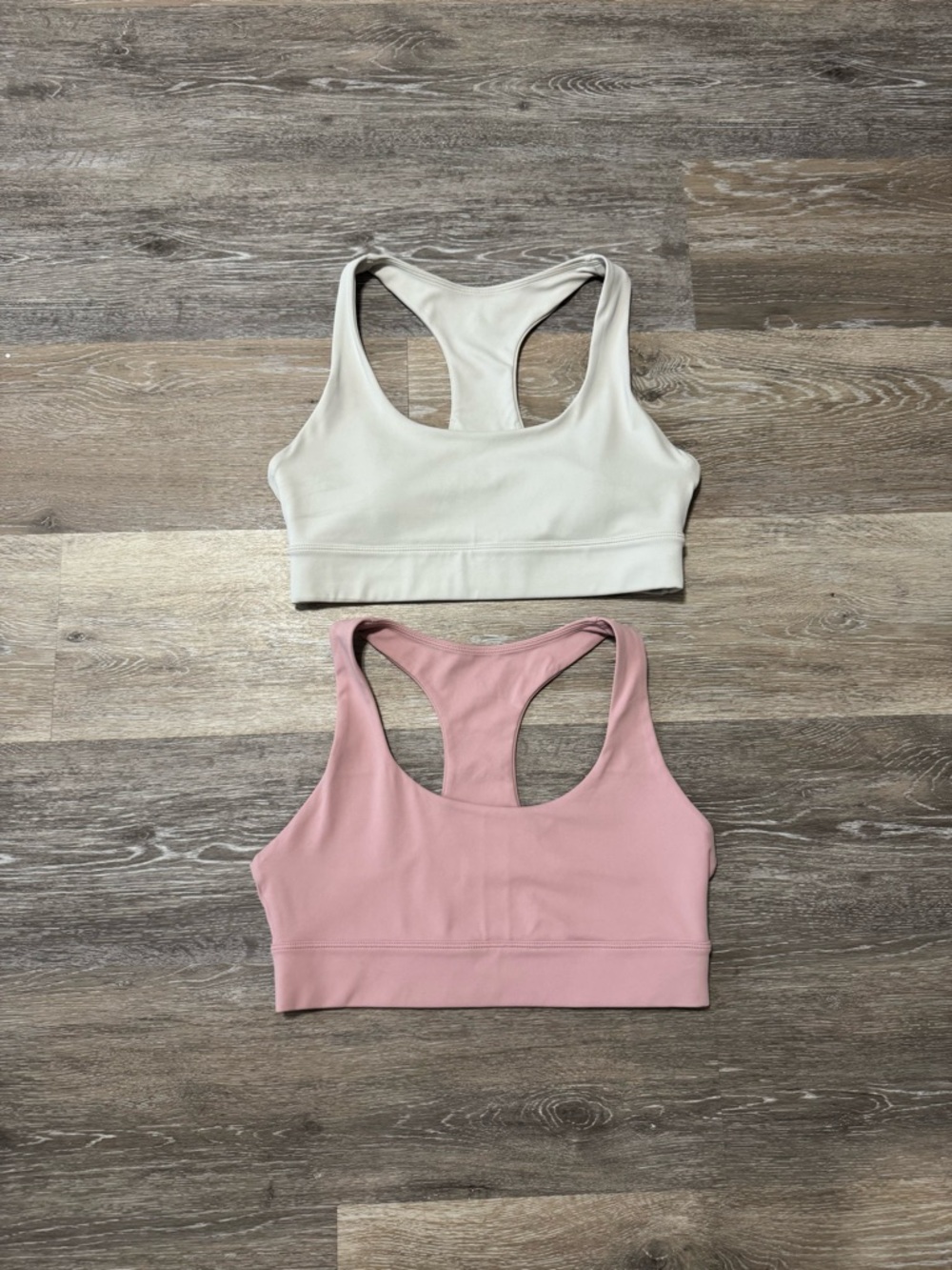 Vitality Core Racerback Bra Duo - Pink & Bone - Size M